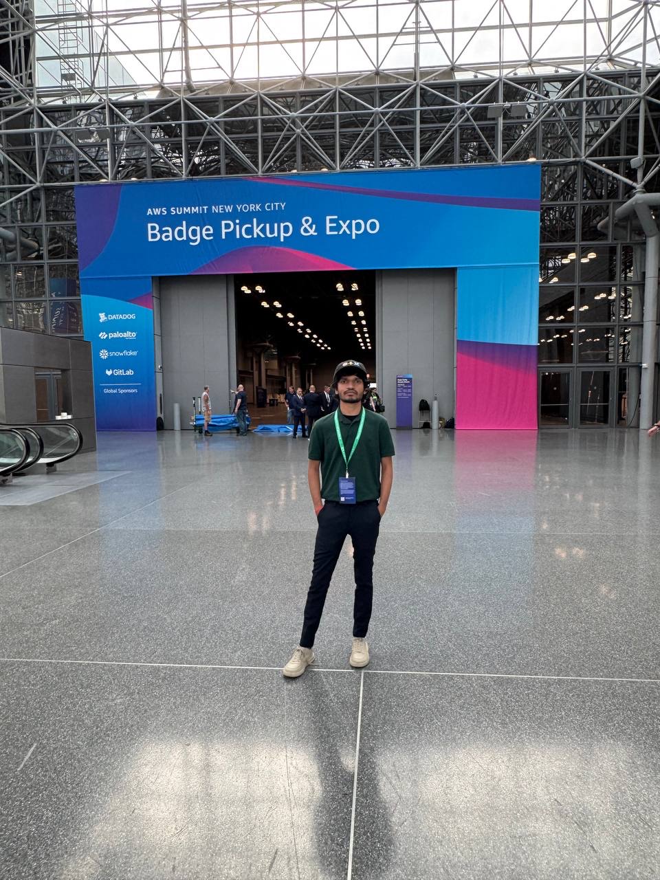 Khush Patel at the AWS Summit New York City expo, Javits Center